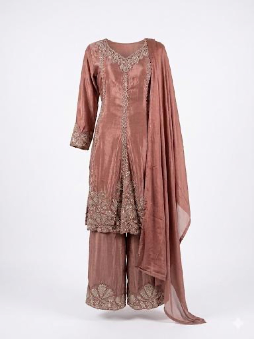 Dusty Rose Silk Suit