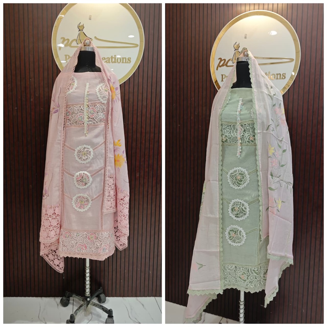 Floral Organza Insert Suit