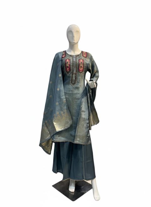 Shimmer Grey Sharara
